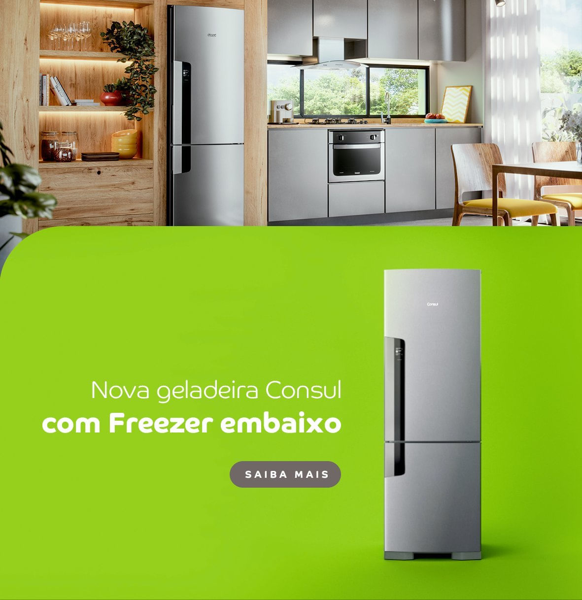 Geladeira com Freezer Embaixo