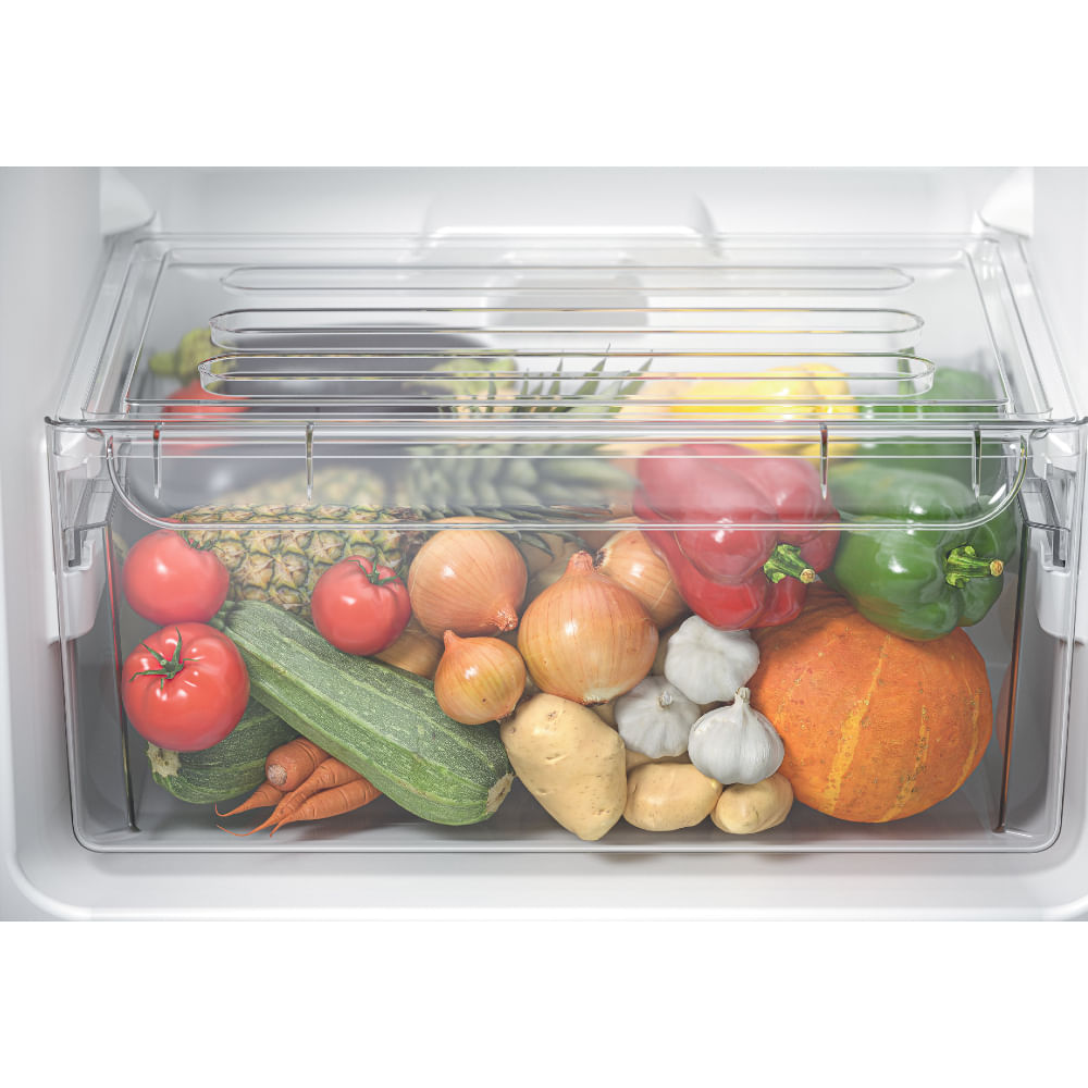Gavetão transparente de frutas e legumes