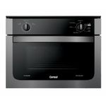 Forno-posicionado-de-frente-com-as-extreminades-na-cor-cinza-e-parte-central-e-superior-na-cor-preta.