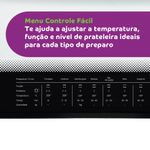 Painel de controle do forno.