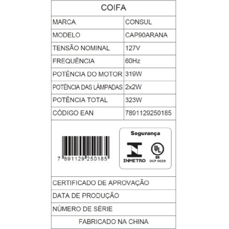 coifa-consul-cap90arana-selo-inmetro-110v