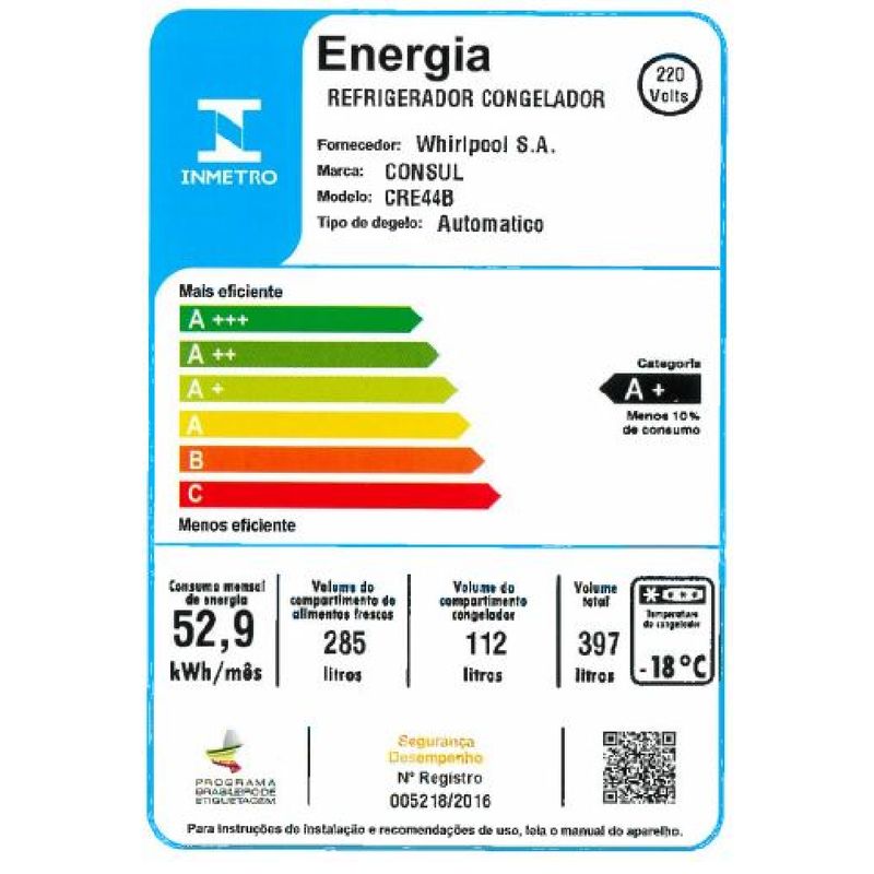 geladeira-consul-cre44bb-selo-inmetro-220v