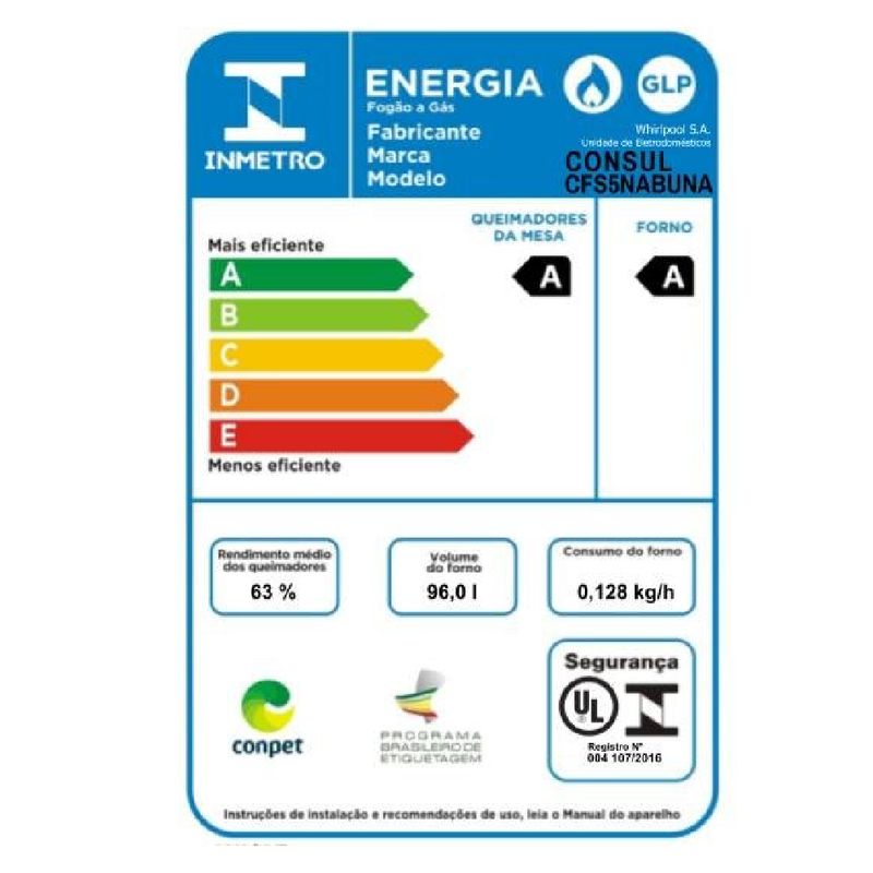 fogao-consul-cfs5nab-selo-inmetro-bivolt