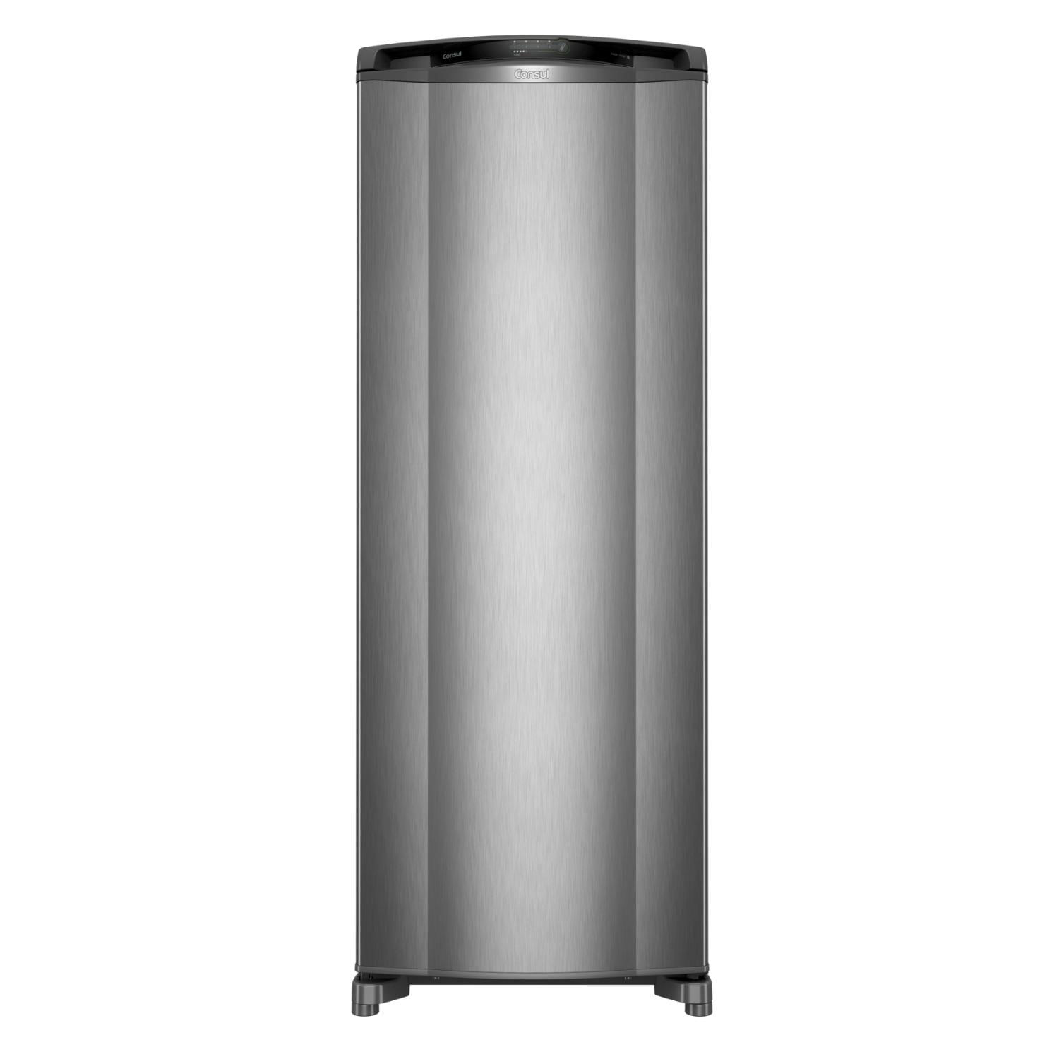 Geladeira Consul Frost Free 342 litros cor Inox com Gavetão Hortifruti - CRB39AK Geladeira Consul Frost Free 342 litros cor Inox com Gavetão Hortifruti - CRB39AK