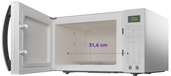 Micro-ondas Consul 32 Litros Branco com Menu Fácil - CMS46AB